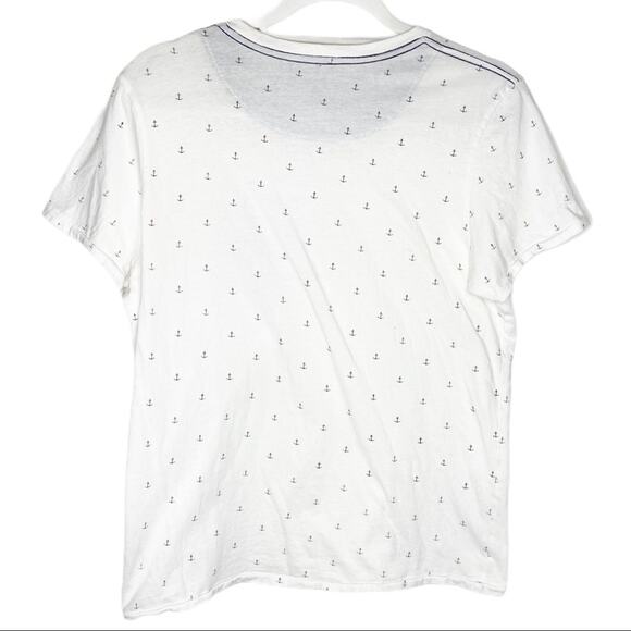 Vintage Men's Blue Sol Anchor White Short Sleeve Tee Shirt Small - Picture 5 of 6